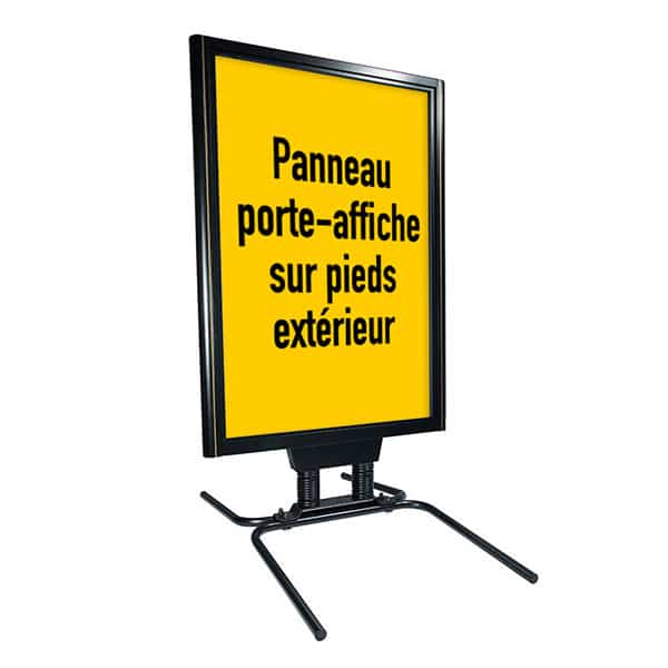 Panneau porte affiche sur pieds pour affichage extérieur grand format