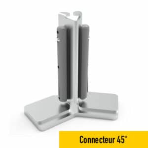 Connecteur à 45° en aluminium pour relier 2 murs d'image